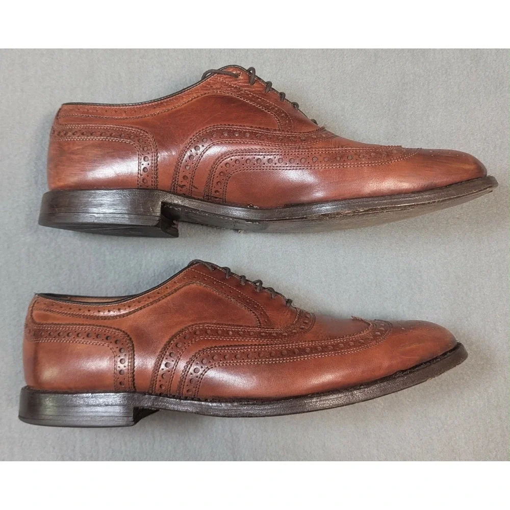 Allen Edmonds Fairhaven Wingtip Oxford Brogue Dress Shoes Burgundy Mens 11 D